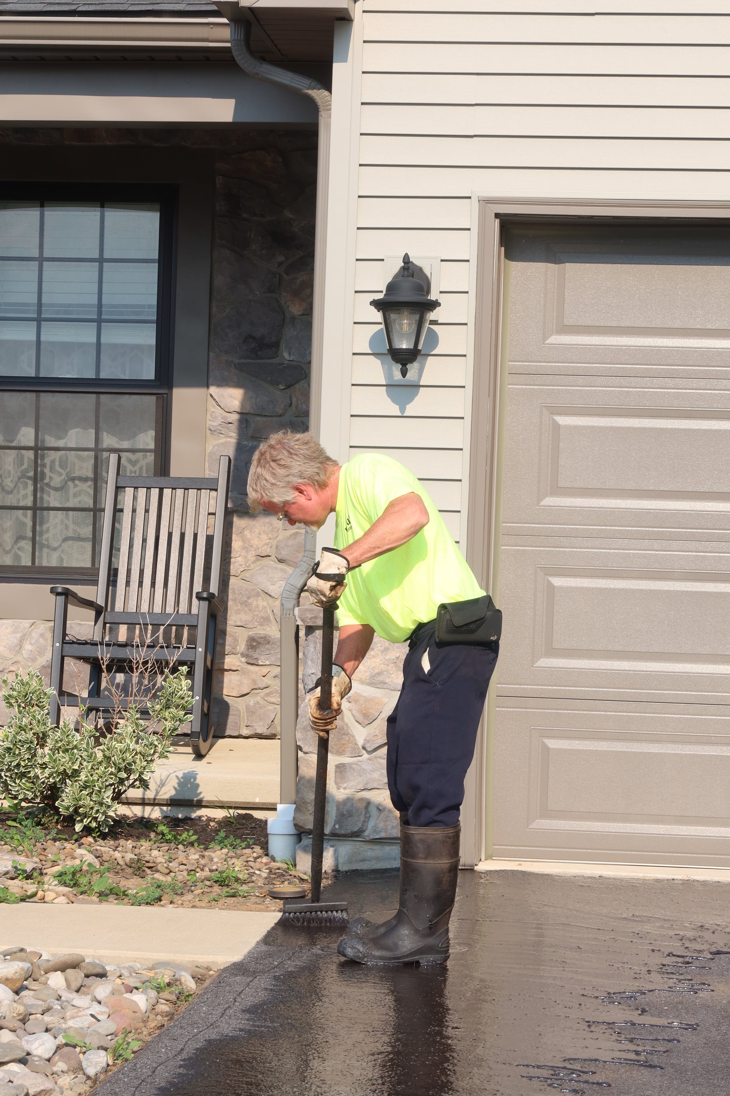 Sealcoating at stone home — R. Youtz Asphalt Maintenance
