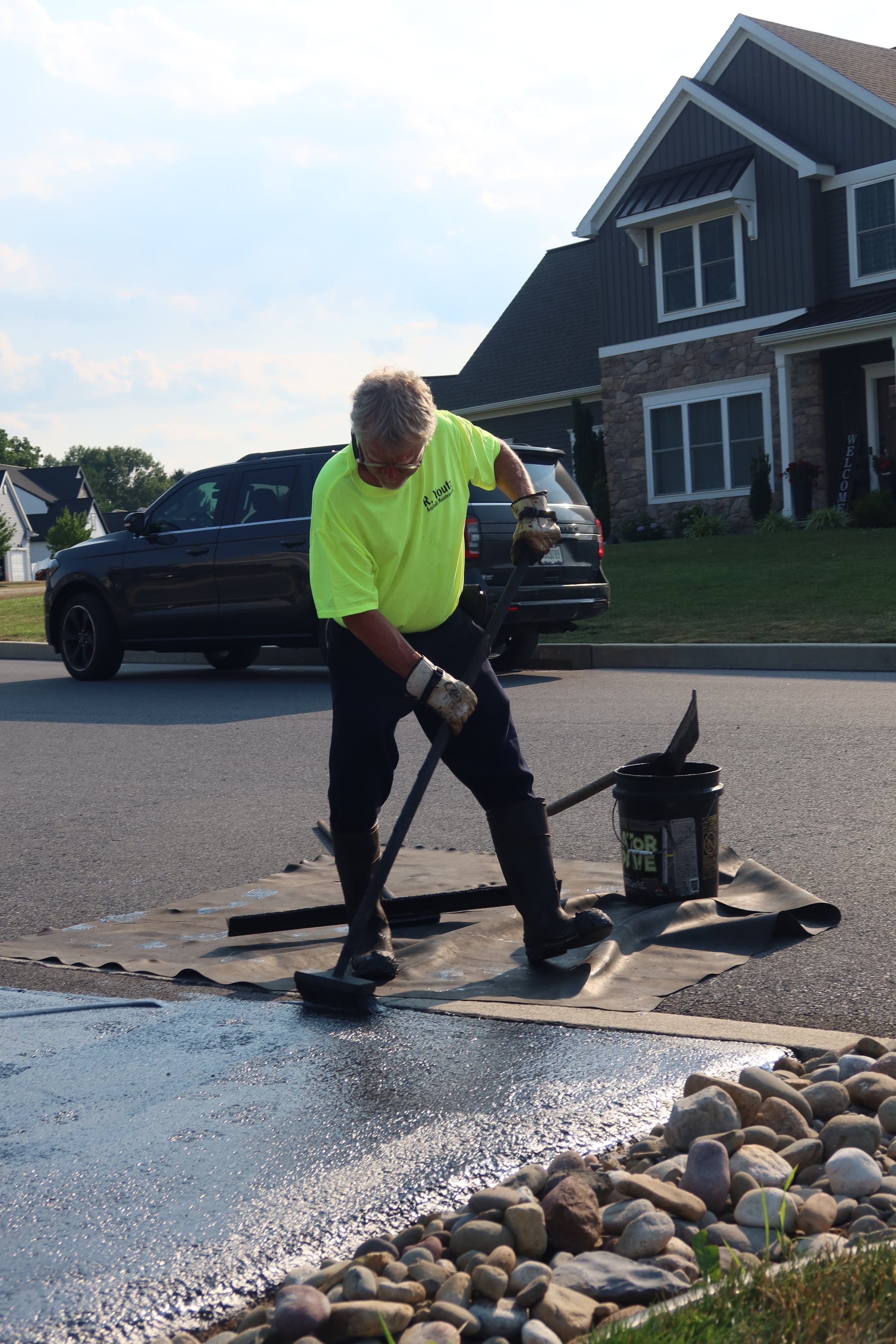 Curb & gutter sealcoating repair — R. Youtz Asphalt Maintenance
