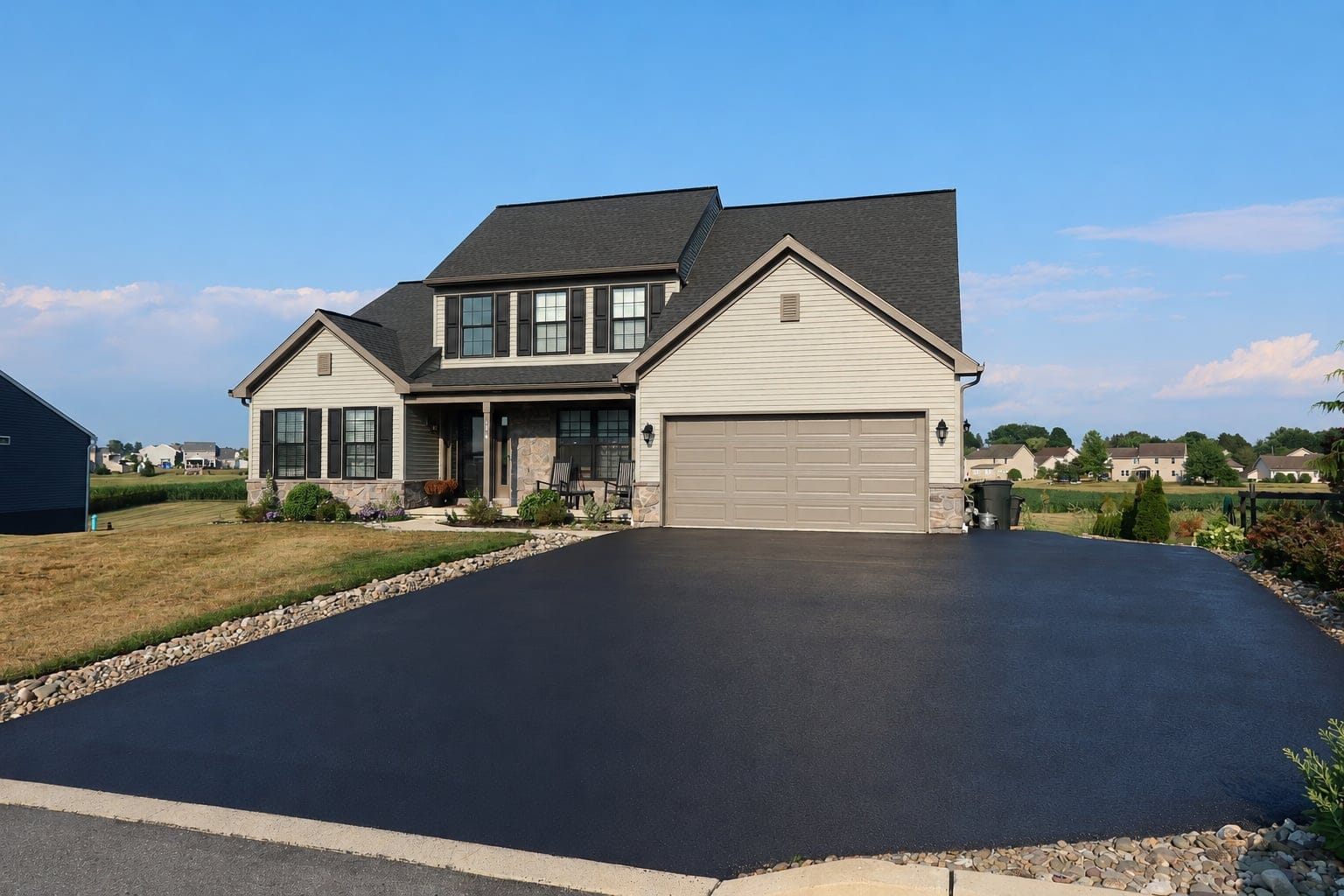 Fresh & Sealcoated & Driveway & Residential — R. Youtz Asphalt Maintenance
