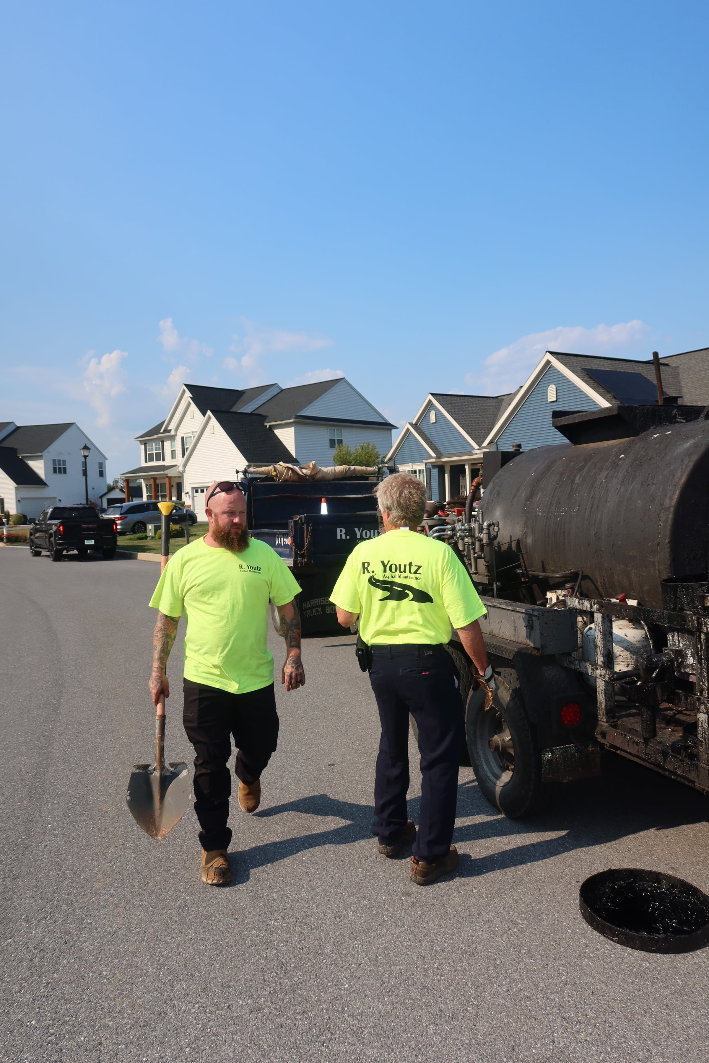 R. Youtz crew & sealing equipment — R. Youtz Asphalt Maintenance